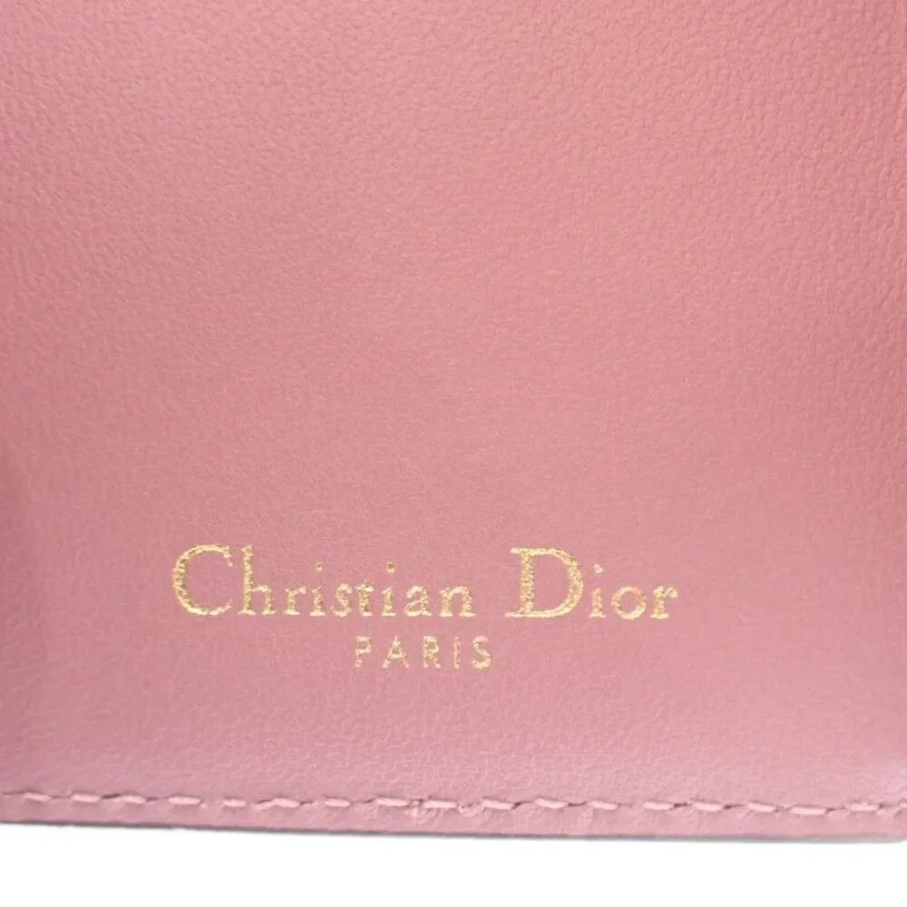 Christian Dior Saddle Compact Wallet S5653 Cceh Trifold Wallet Goatskin Lavender
